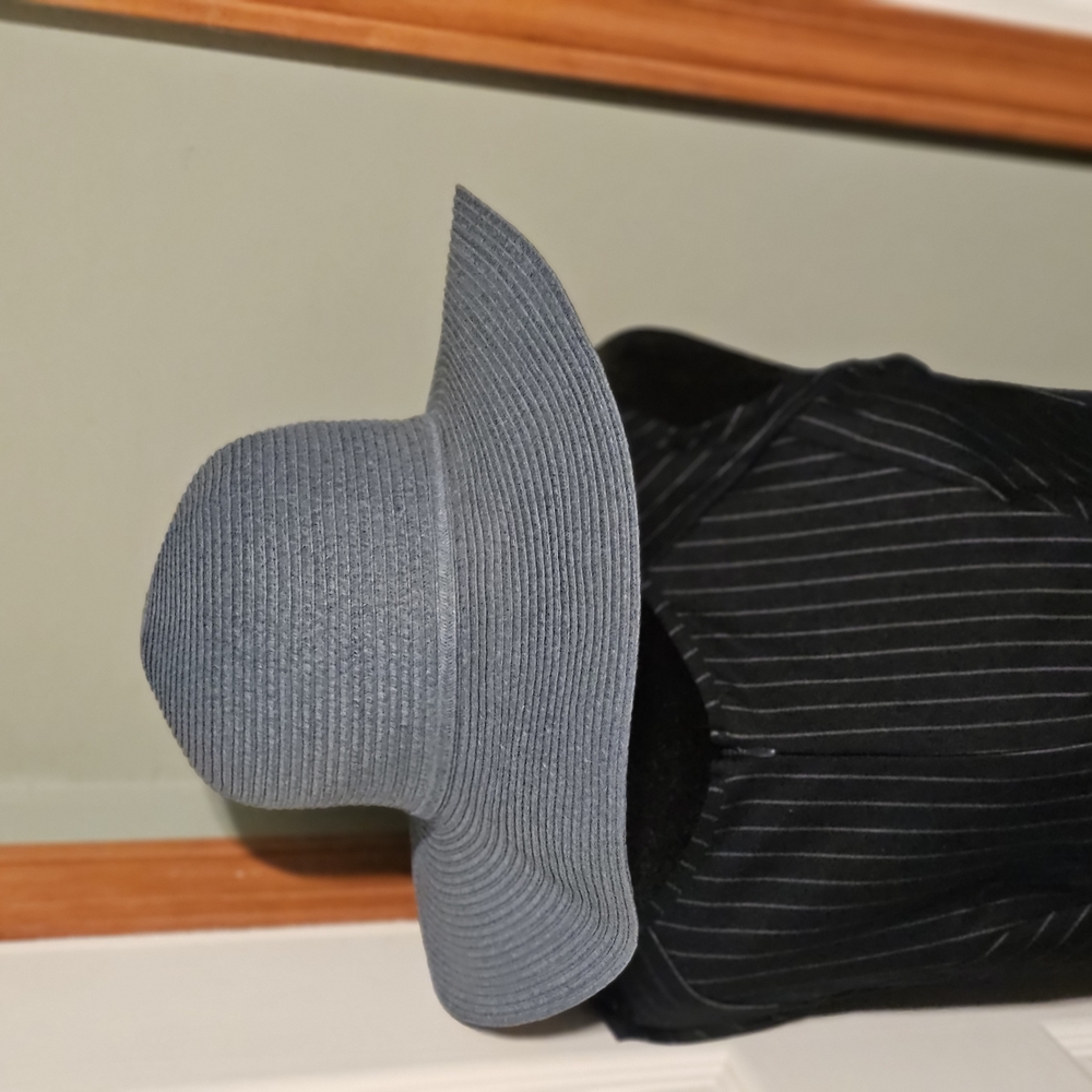 Stylish Blue Wide-Brim Hat